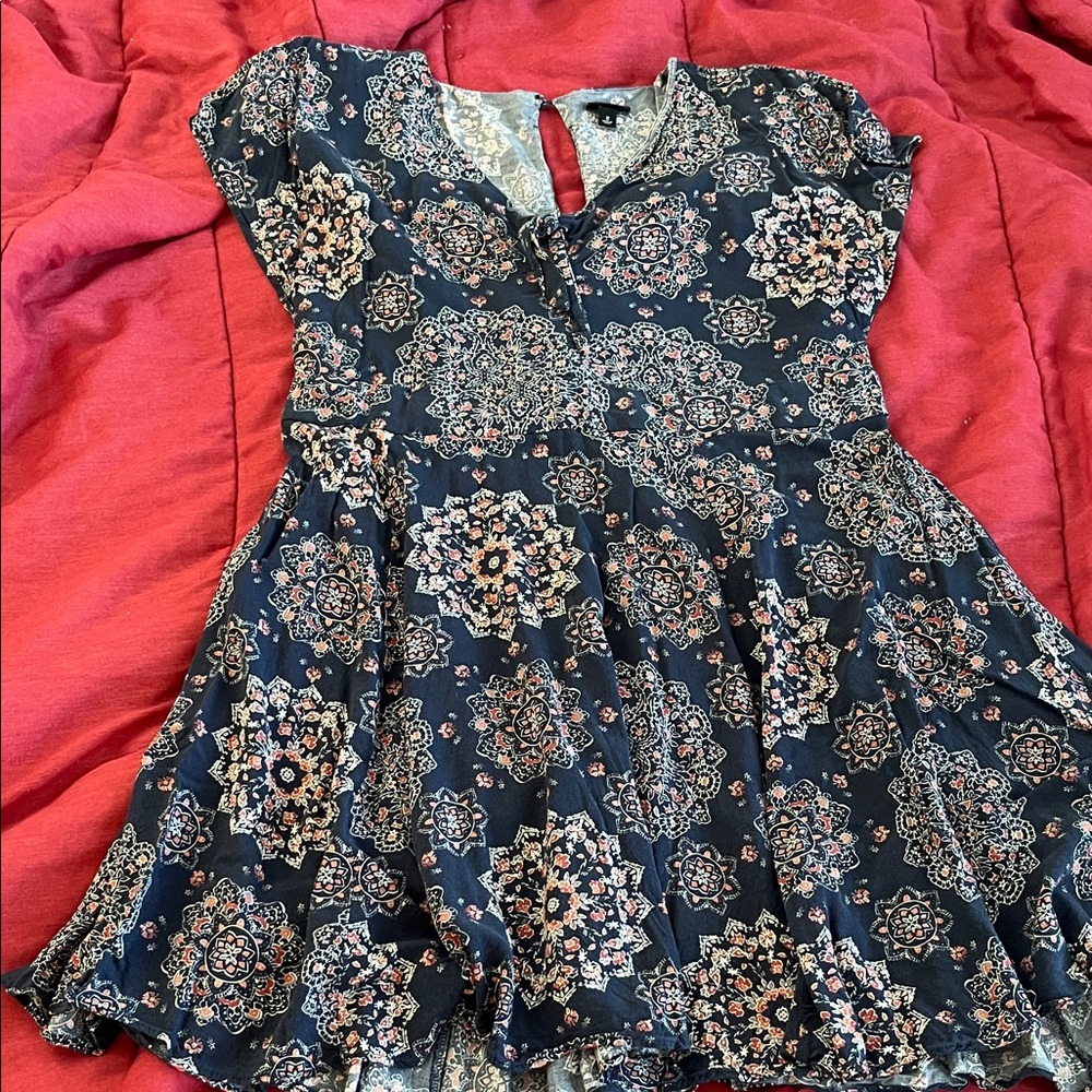 Torrid Blue and Pink Floral Dress